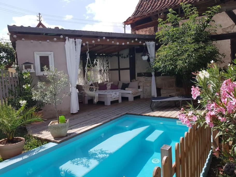 Romantisches Rosencottage Hofheim in Unterfranken Exteriör bild